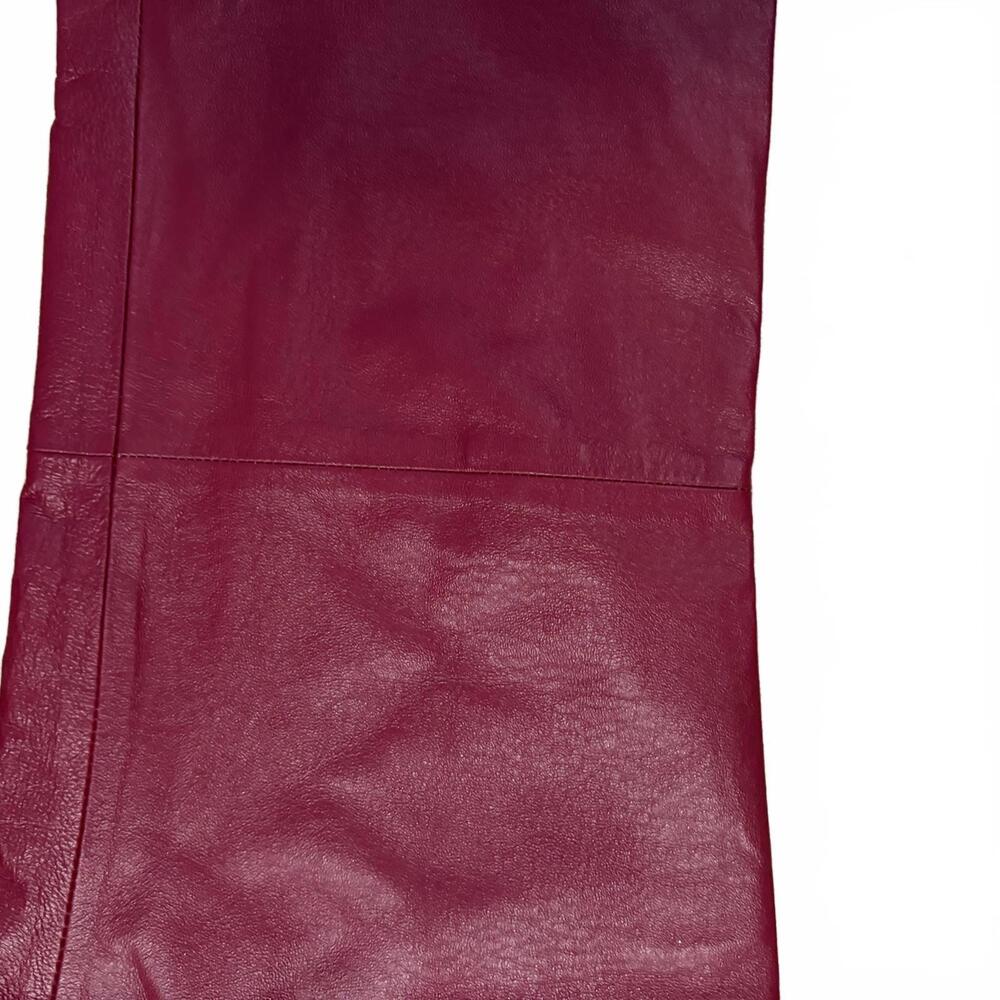 Vintage Y2K Newport News Cranberry Genuine Leather Pants 12 - Picture 5 of 8